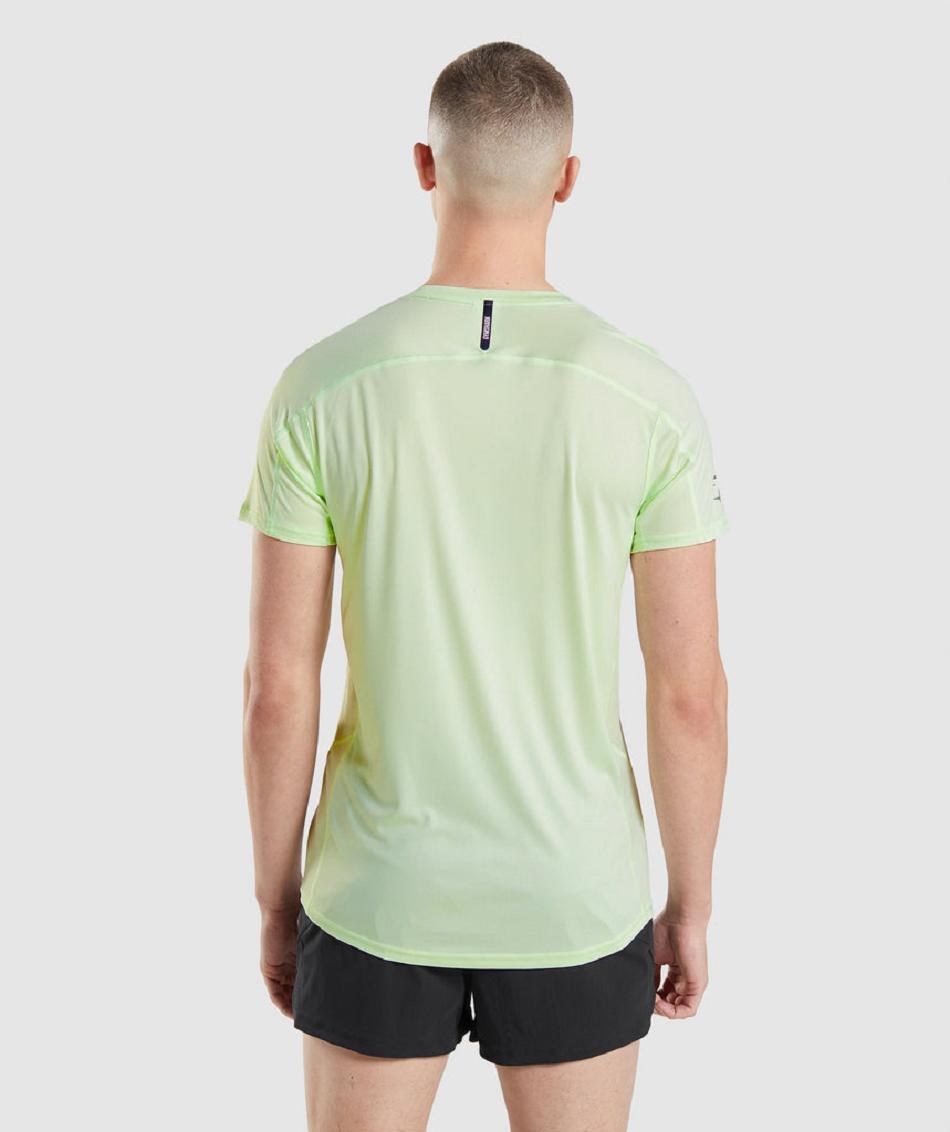 T Shirts Męskie Gymshark Speed Evolve Zielone | PL 3959XYU